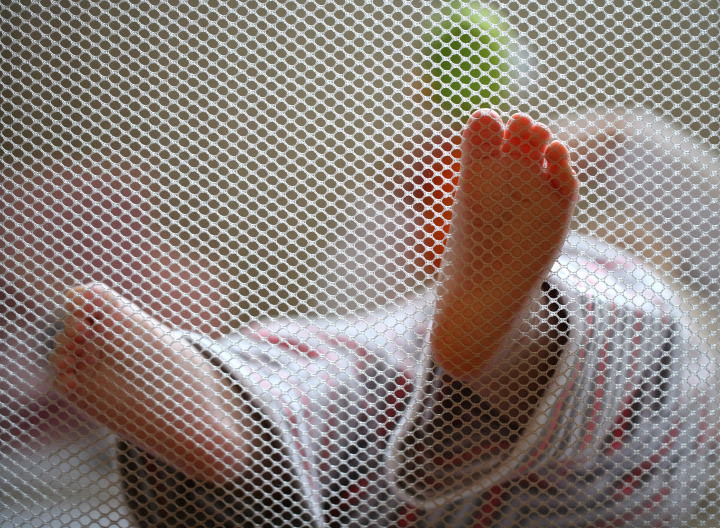 Child in a cot