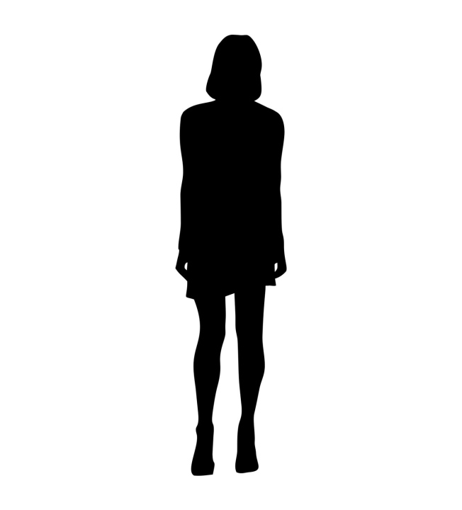 Woman silhouette, vector isolated