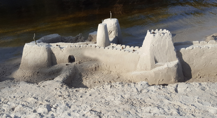 Sand Castle on the Beach