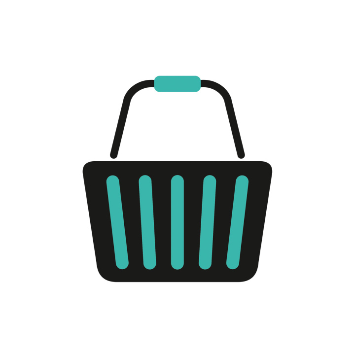 Shopping basket vector symbol