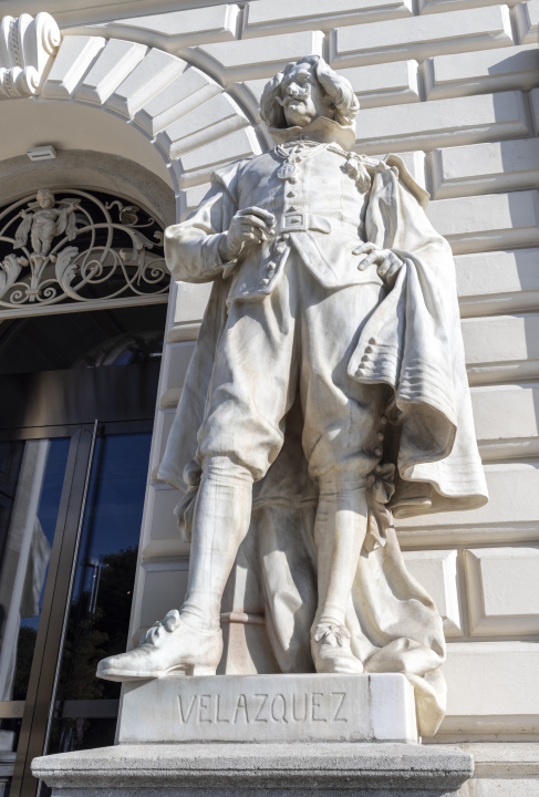 Velazquez Monument sculpture in front of the Albertina Museum of Modern Art in Vienna