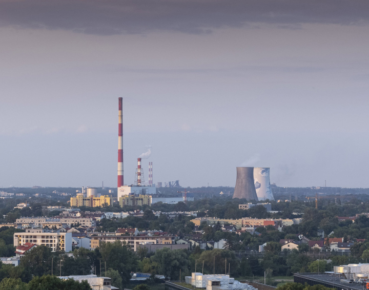 View of the Heat and Power Plant in Łęg