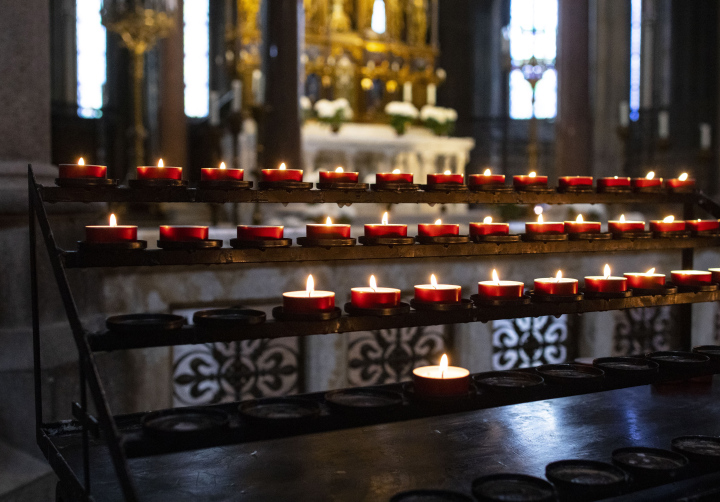 Candles for the Sacrifice in the Church