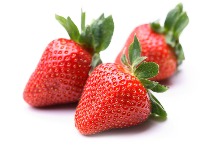 Three Strawberries