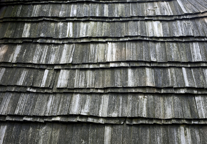 Old wooden shingle