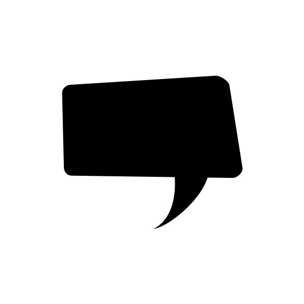 Black comic speech bubble, vector