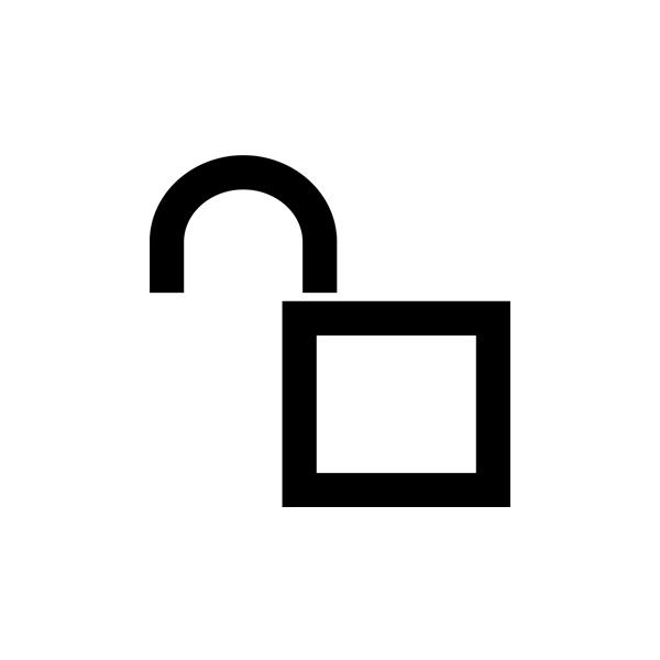 Open padlock, icon, symbol