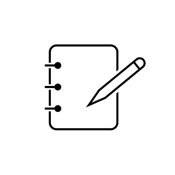 Writing notes, pencil, write, free icon download