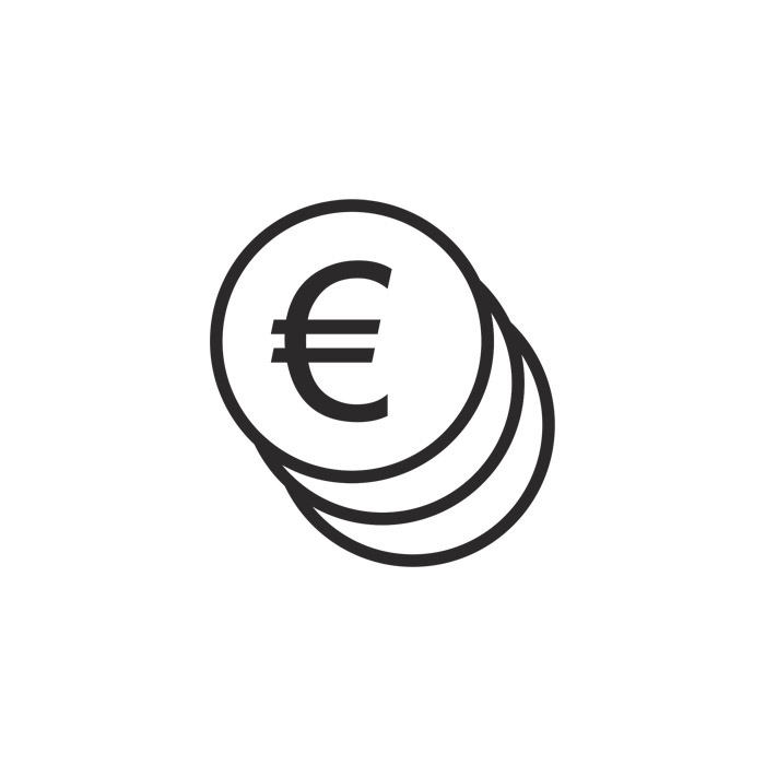 Euro coin, currency free icon