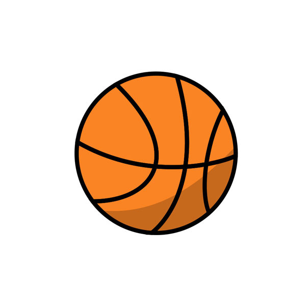 Basketball ball colorful icon