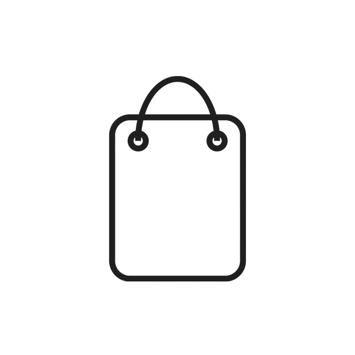Shopping bag, free end, vector