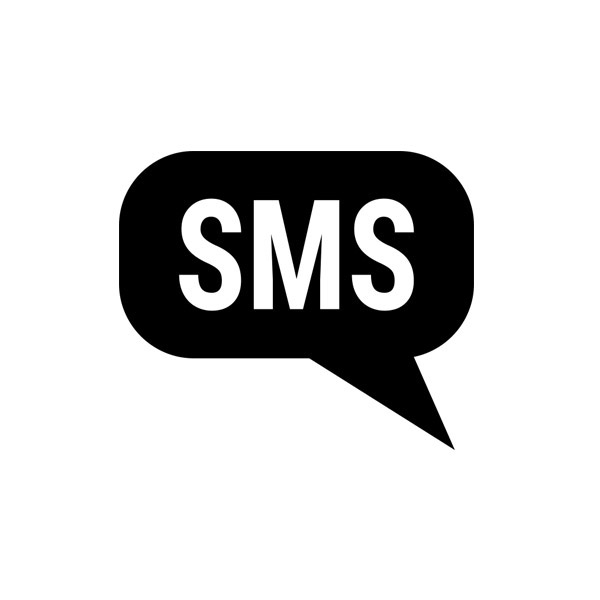 SMS message, icon, vector, lettering