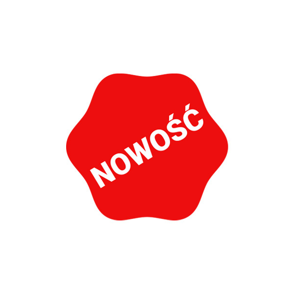 New, sticker, white text on the red label