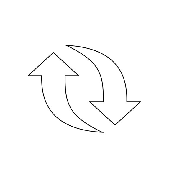 Exchange arrows, directions, icon