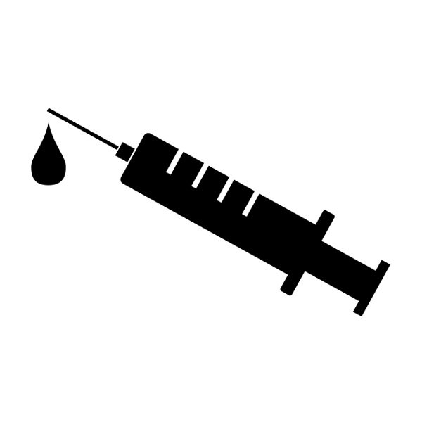 Syringe with needle, vaccine, free icon