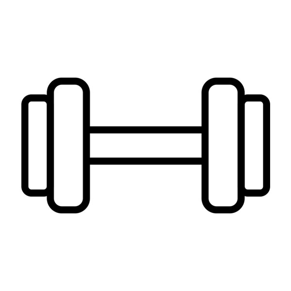 Dumbbells, barbells, free icon