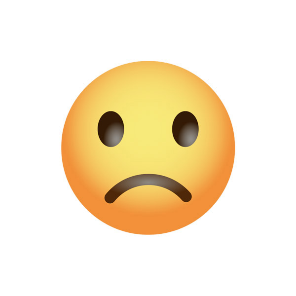 Sad face, vector, graphic