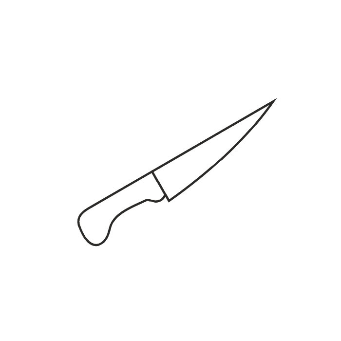 Vector kitchen knife